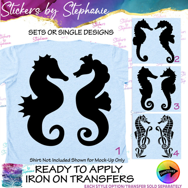 (s01A-110) Seahorse Iron-On Transfer