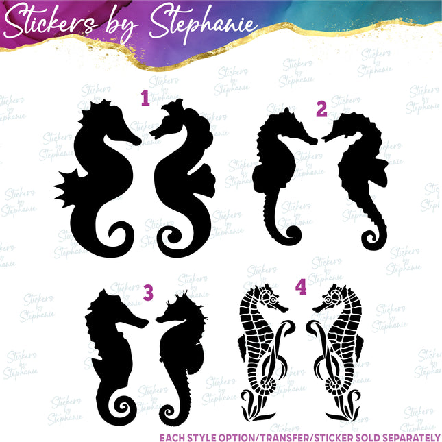 (s01A-110) Seahorse Iron-On Transfer