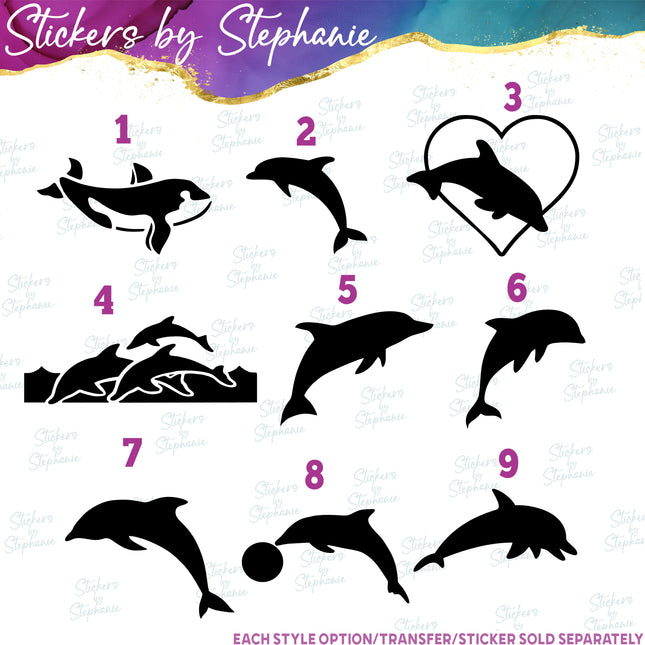 (s01A-113) Orca, Killer Whale, Dolphin Iron-On Transfer