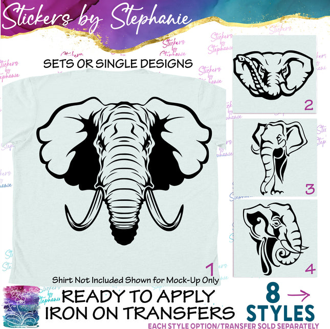 (s01A-122) Elephant Iron-On Transfer