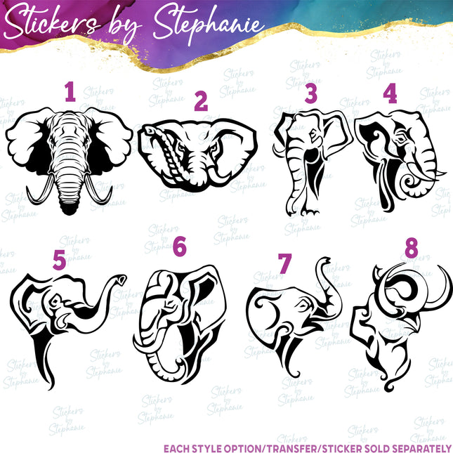 (s01A-122) Elephant Iron-On Transfer
