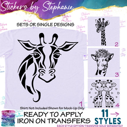 (s01A-125) Giraffe Iron-On Transfer