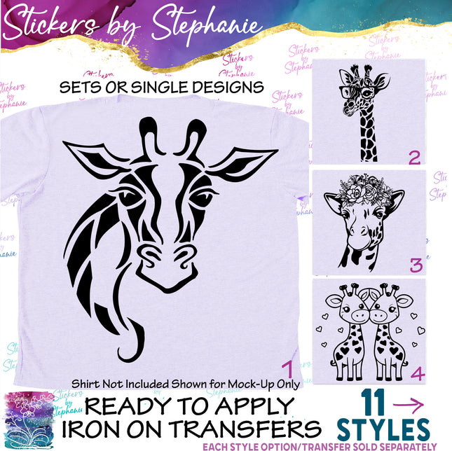 (s01A-125) Giraffe Iron-On Transfer