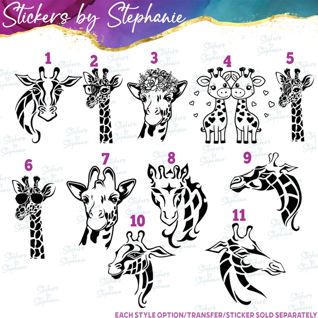 (s01A-125) Giraffe Iron-On Transfer