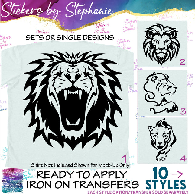 (s01A-128) Lion Iron-On Transfer