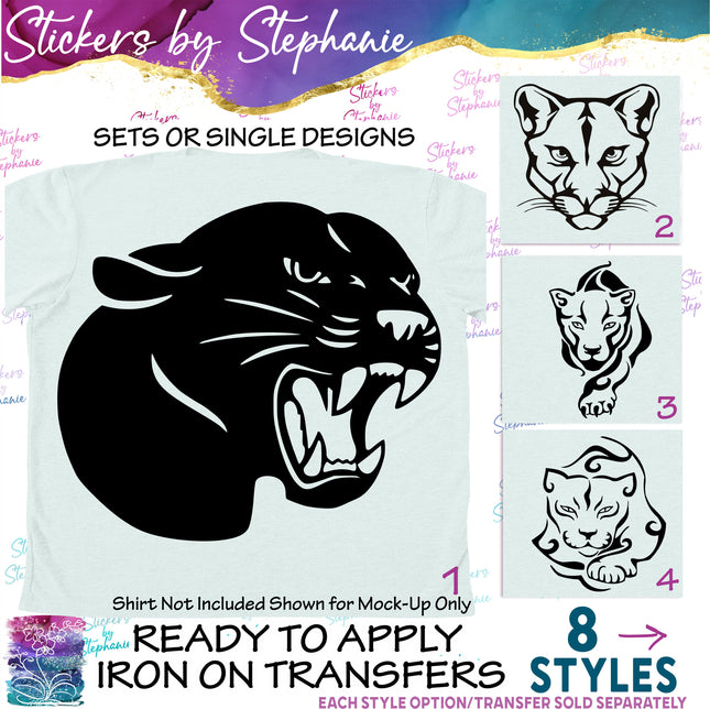 (s01A-129) Panther, Cougar Iron-On Transfer