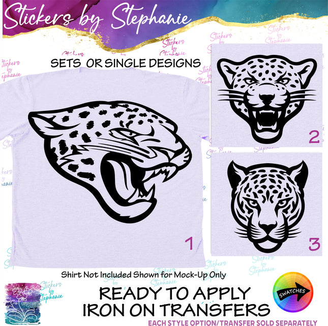 (s01A-130) Jaguar, Leopard Iron-On Transfer
