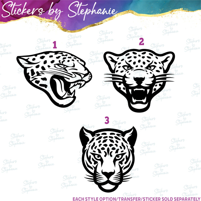 (s01A-130) Jaguar, Leopard Iron-On Transfer