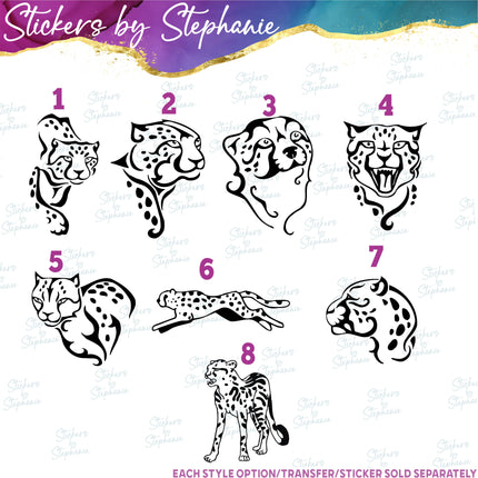 (s01A-131) Cheetah Iron-On Transfer