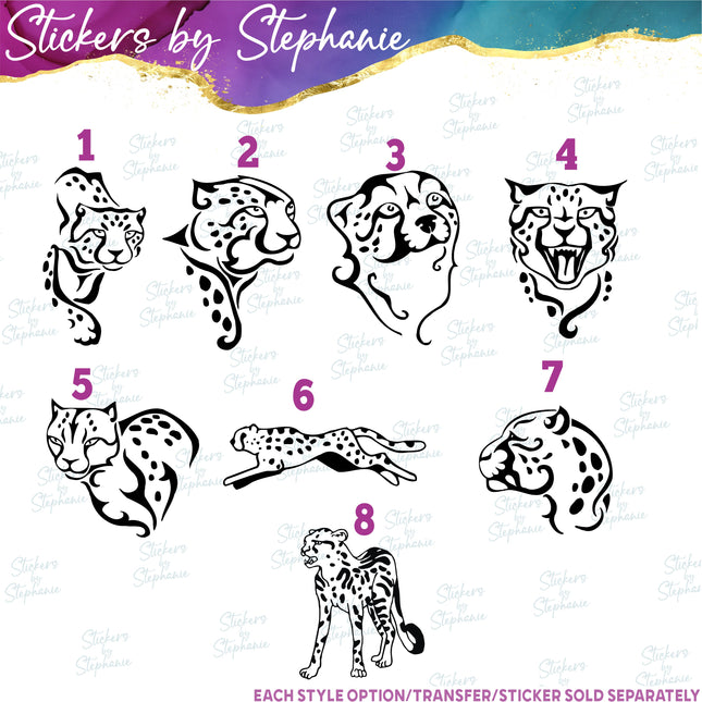(s01A-131) Cheetah Iron-On Transfer