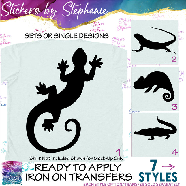 (s01A-136) Lizard, Gecko Iron-On Transfer