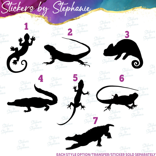 (s01A-136) Lizard, Gecko Iron-On Transfer