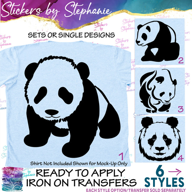 (s01A-139) Giant Panda Iron-On Transfer