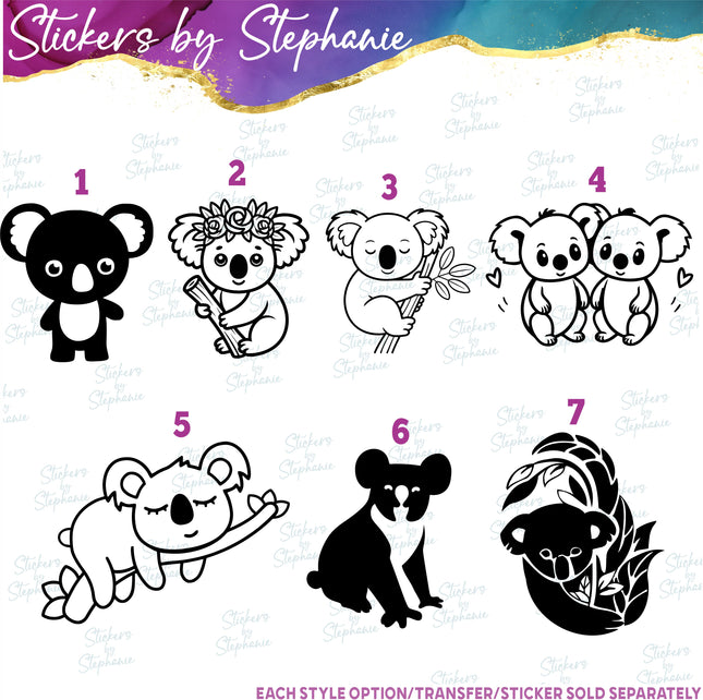 (s01A-140) Koala Iron-On Transfer