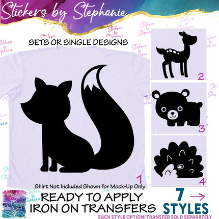 (s01A-142) Forest Animals Iron-On Transfer