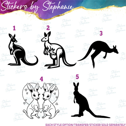 (s01A-145) Kangaroo Iron-On Transfer