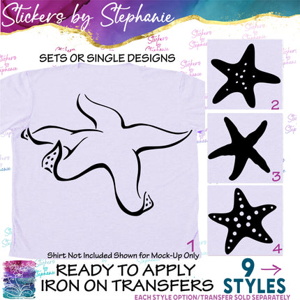(s01A-151) Starfish Iron-On Transfer