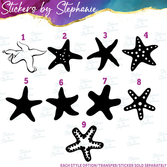 (s01A-151) Starfish Iron-On Transfer