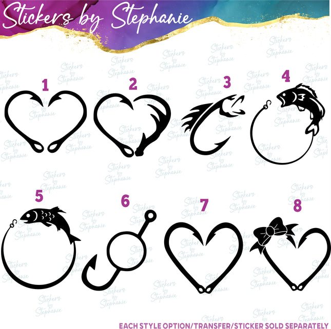 (s01A-152) Fishhook, Fish Hook Iron-On Transfer