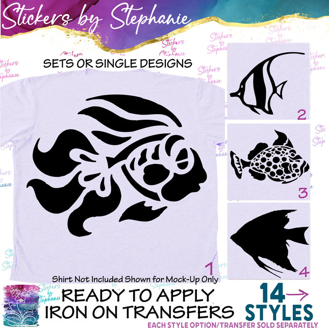 (s01A-153) Tropical Fish Iron-On Transfer