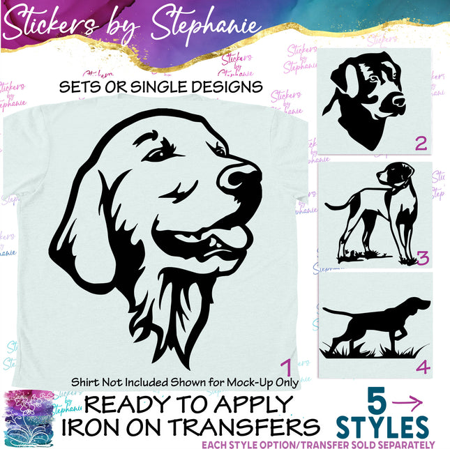 (s01A-159) Labrador, Hunting Dogs Iron-On Transfer