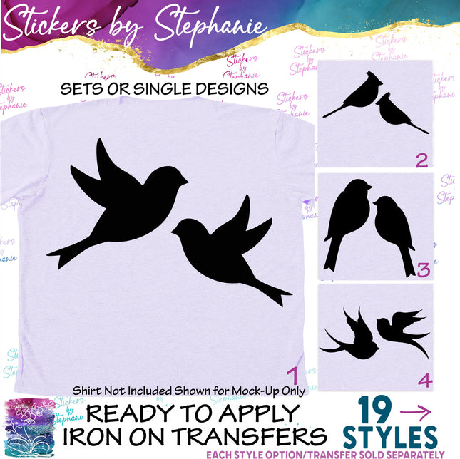 (s01A-164) Birds set 2 Iron-On Transfer