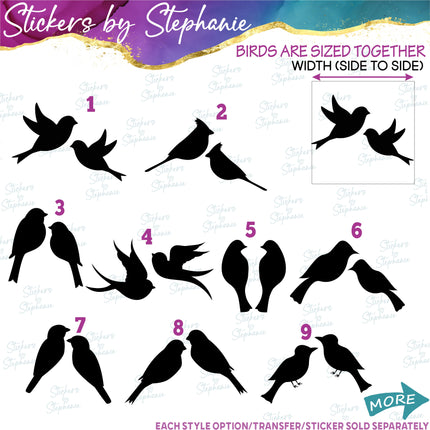 (s01A-164) Birds set 2 Iron-On Transfer