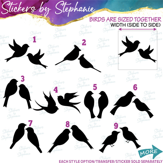 (s01A-164) Birds set 2 Iron-On Transfer