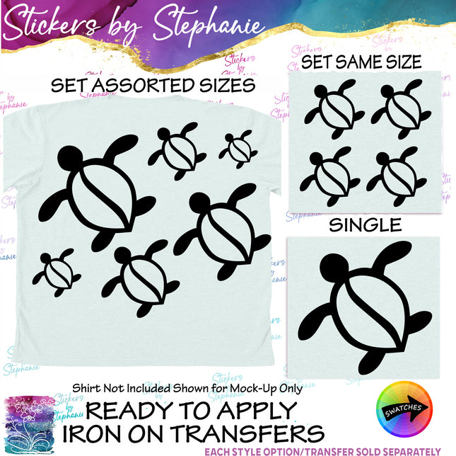 (s01A-180) Turtle Iron-On Transfer