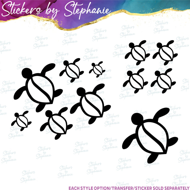 (s01A-180) Turtle Iron-On Transfer