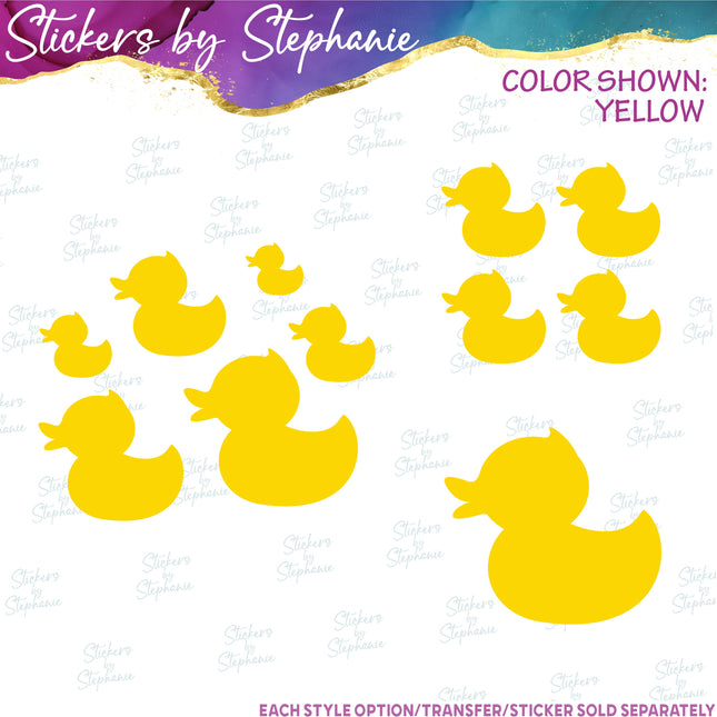 (s01A-186) Duck Rubber Duckie Iron-On Transfer