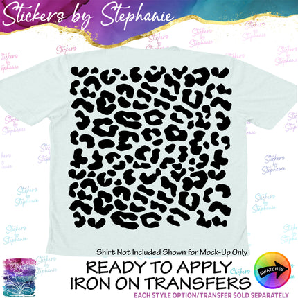 (s01A-201) Leopard, Cheetah Spots Print Iron-On Transfer