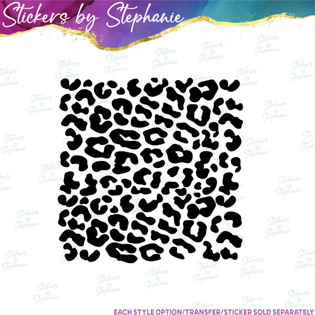 (s01A-201) Leopard, Cheetah Spots Print Iron-On Transfer