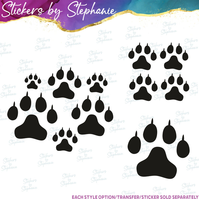 (s01A-202) Dog Paw Pring Iron-On Transfer