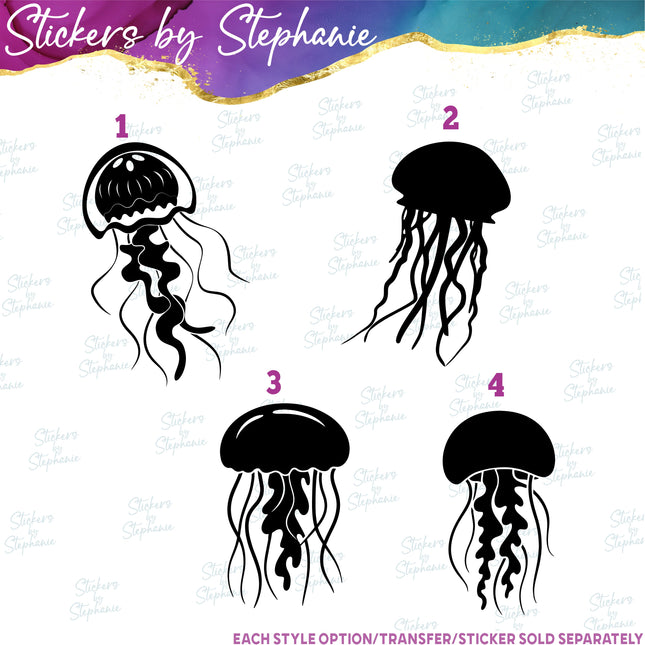 (s01A-207) Jellyfish Iron-On Transfer