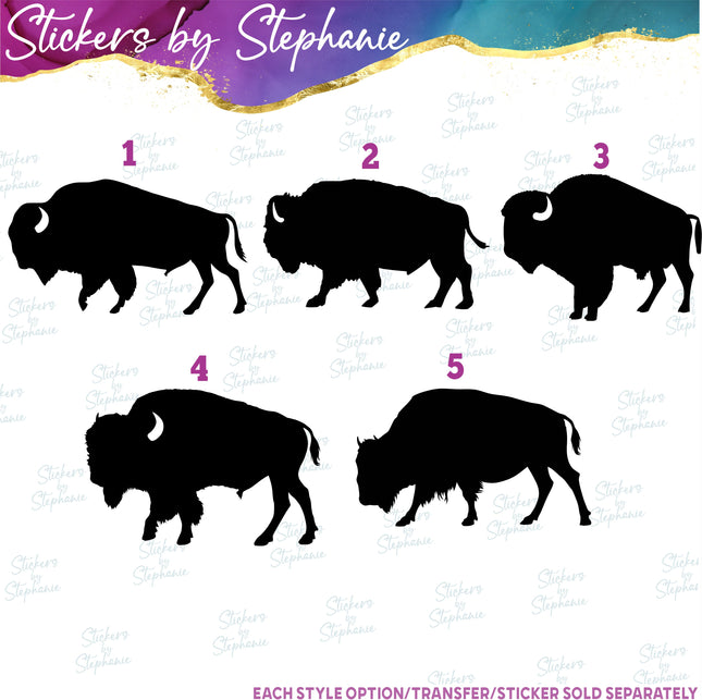 (s01A-024) Bison, Buffalo Iron-On Transfer