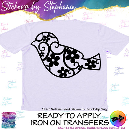 (s01A-249) Daisy Bird Iron-On Transfer or Sticker