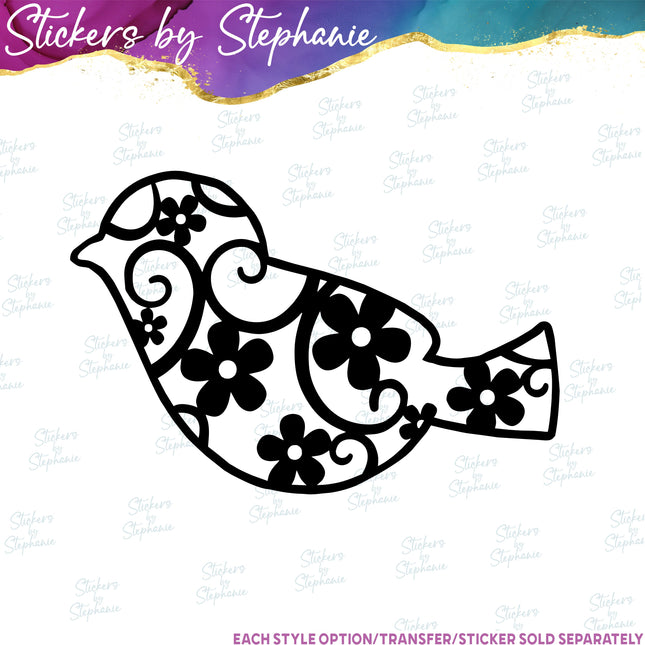 (s01A-249) Daisy Bird Iron-On Transfer