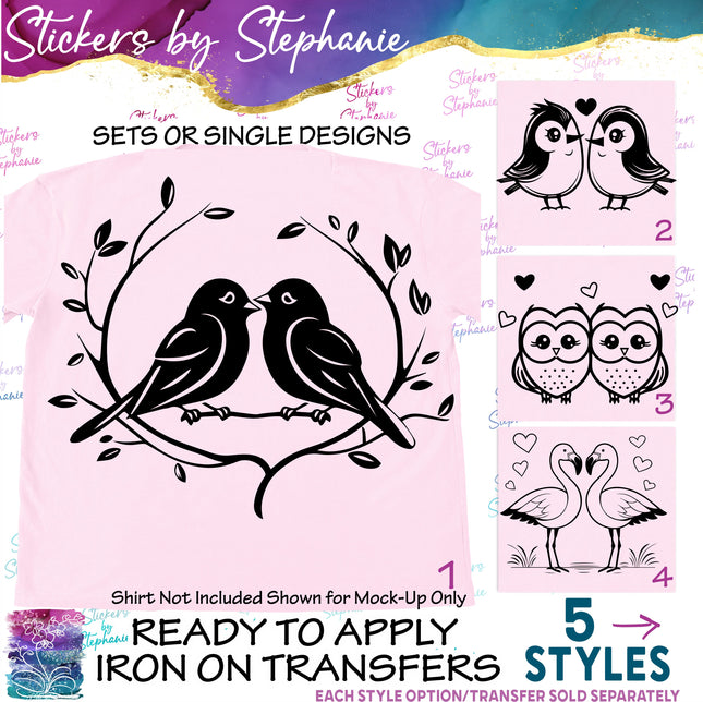 (s01A-276) Bird Buddies Iron-On Transfer