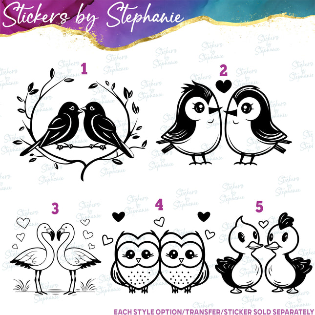 (s01A-276) Bird Buddies Iron-On Transfer