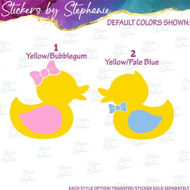 (s01-285) Rubber Duck Duckie Baby Boy Girl Iron-On Transfer
