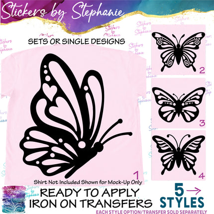 (s01A-286) Butterfly Iron-On Transfer