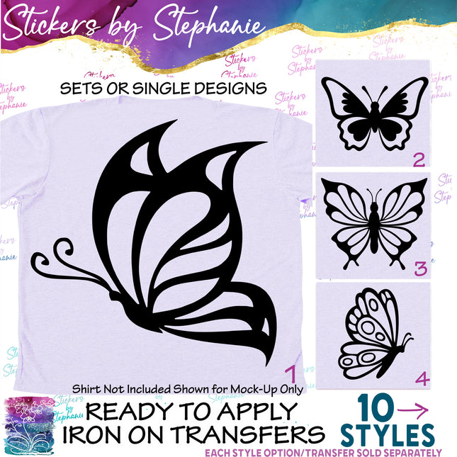 (s01A-004) Butterfly Iron-On Transfer