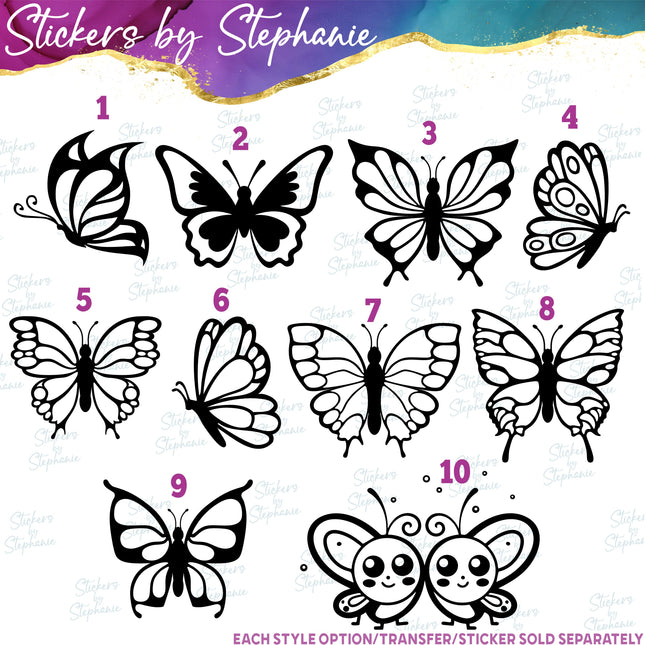 (s01A-004) Butterfly Iron-On Transfer