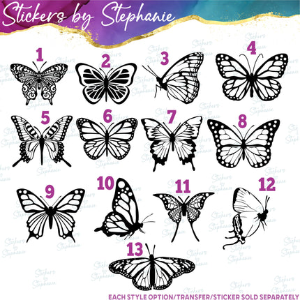 (s01A-005) Butterfly Iron-On Transfer or Sticker