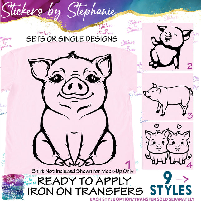 (s01A-061) Pig Iron-On Transfer