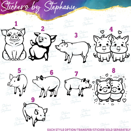 (s01A-061) Pig Iron-On Transfer