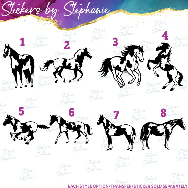 (s01A-070) Paint, Pinto Horse Iron-On Transfer