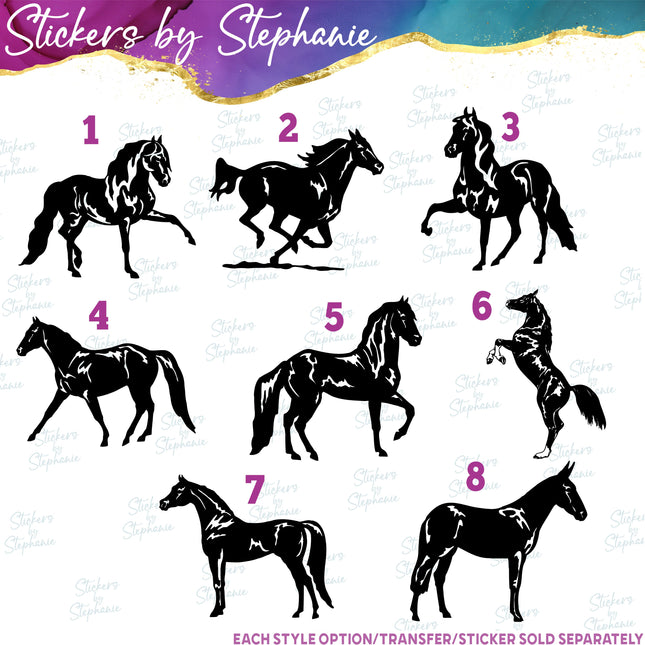 (s01A-072) Horse Iron-On Transfer