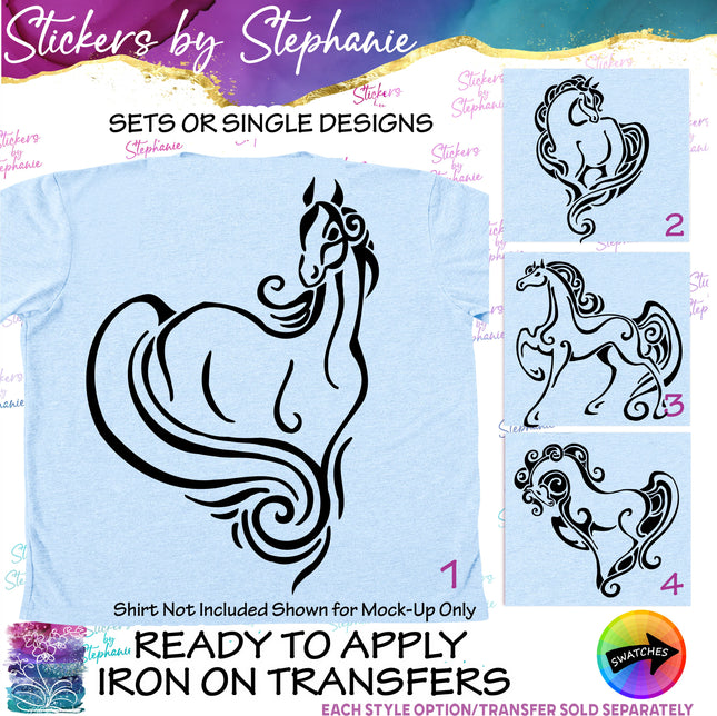 (s01A-073) Horse Iron-On Transfer
